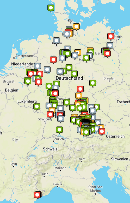 Kundenübersicht-Deutschlandweit für Wartung von Brandmeldeanlagen
